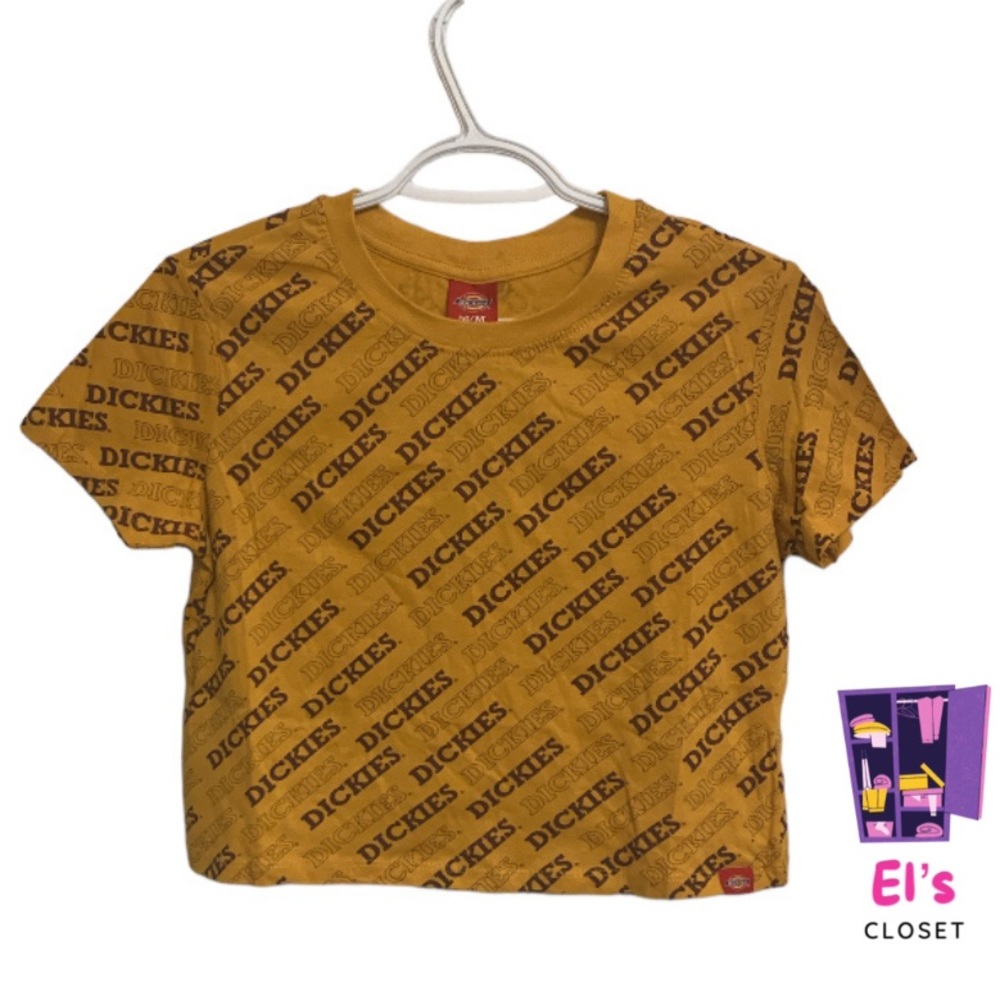 Dickies Text Orange Short Sleeve Size M